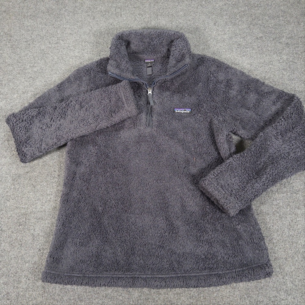 Patagonia Los Gatos 1/4 Zip Fleece Pullover Smolder Blue Gray Womens Small #5002